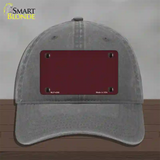Burgundy Novelty License Plate Hat Unconstructed Cotton / Charcoal
