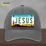 Jesus Arizona State Novelty License Plate Hat Unconstructed Cotton / Charcoal