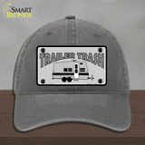 Trailer Trash Novelty License Plate Hat Unconstructed Cotton / Charcoal