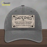 Dads Shed Novelty License Plate Hat Unconstructed Cotton / Charcoal