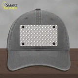 Grey Polka Dot Novelty License Plate Hat Unconstructed Cotton / Charcoal