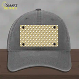 Gold Polka Dot Novelty License Plate Hat Unconstructed Cotton / Charcoal