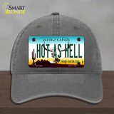Hot As Hell Arizona Novelty License Plate Hat Unconstructed Cotton / Charcoal