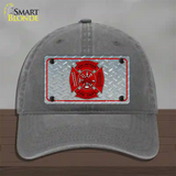 Volunteer Fire Dept Novelty License Plate Hat Unconstructed Cotton / Charcoal