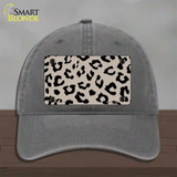 Tan Black Cheetah Novelty License Plate Hat Unconstructed Cotton / Charcoal