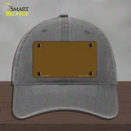 Brown Solid Novelty License Plate Hat Unconstructed Cotton / Charcoal