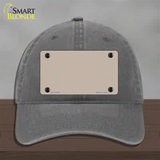Tan Solid Novelty License Plate Hat Unconstructed Cotton / Charcoal