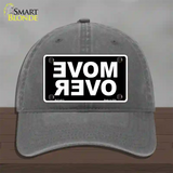 Move Over Black Novelty License Plate Hat Unconstructed Cotton / Charcoal