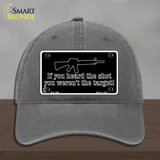 Heard The Shot Novelty License Plate Hat Unconstructed Cotton / Charcoal