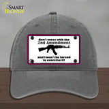 I Wont Be Forced To Use It Novelty License Plate Hat Unconstructed Cotton / Charcoal