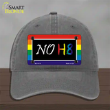 NO H8 Novelty License Plate Hat Unconstructed Cotton / Charcoal