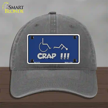 Handicap Crap Logo Novelty License Plate Hat Unconstructed Cotton / Charcoal