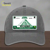 Yucatan Mexico Novelty License Plate Hat Unconstructed Cotton / Charcoal