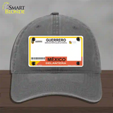 Guerrero Mexico Blank Novelty License Plate Hat Unconstructed Cotton / Charcoal