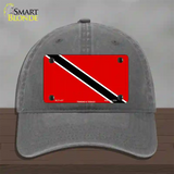 Trinidad Tobago Flag Novelty License Plate Hat Unconstructed Cotton / Charcoal