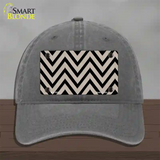 Tan Black Chevron Novelty License Plate Hat Unconstructed Cotton / Charcoal
