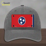 Tennessee State Flag Novelty License Plate Hat Unconstructed Cotton / Charcoal