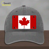 Canadian Flag Novelty License Plate Hat Unconstructed Cotton / Charcoal