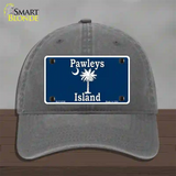 Pawleys Island Blue Novelty License Plate Hat Unconstructed Cotton / Charcoal