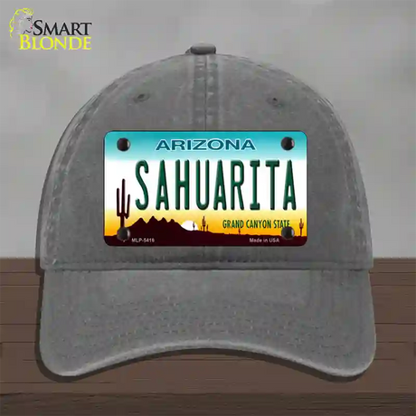 Sahuarita Arizona Novelty License Plate Hat Unconstructed Cotton / Charcoal