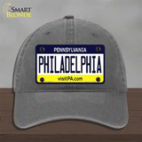 Philadelphia Pennsylvania State Novelty License Plate Hat Unconstructed Cotton / Charcoal