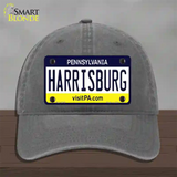 Harrisburg Pennsylvania State Novelty License Plate Hat Unconstructed Cotton / Charcoal