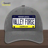 Valley Forge Pennsylvania State Novelty License Plate Hat Unconstructed Cotton / Charcoal