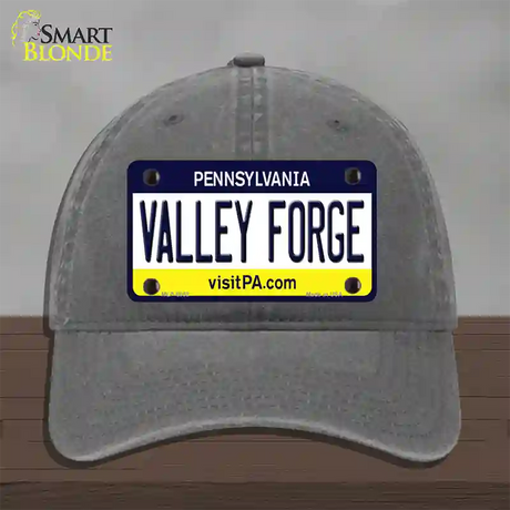 Valley Forge Pennsylvania State Novelty License Plate Hat Unconstructed Cotton / Charcoal
