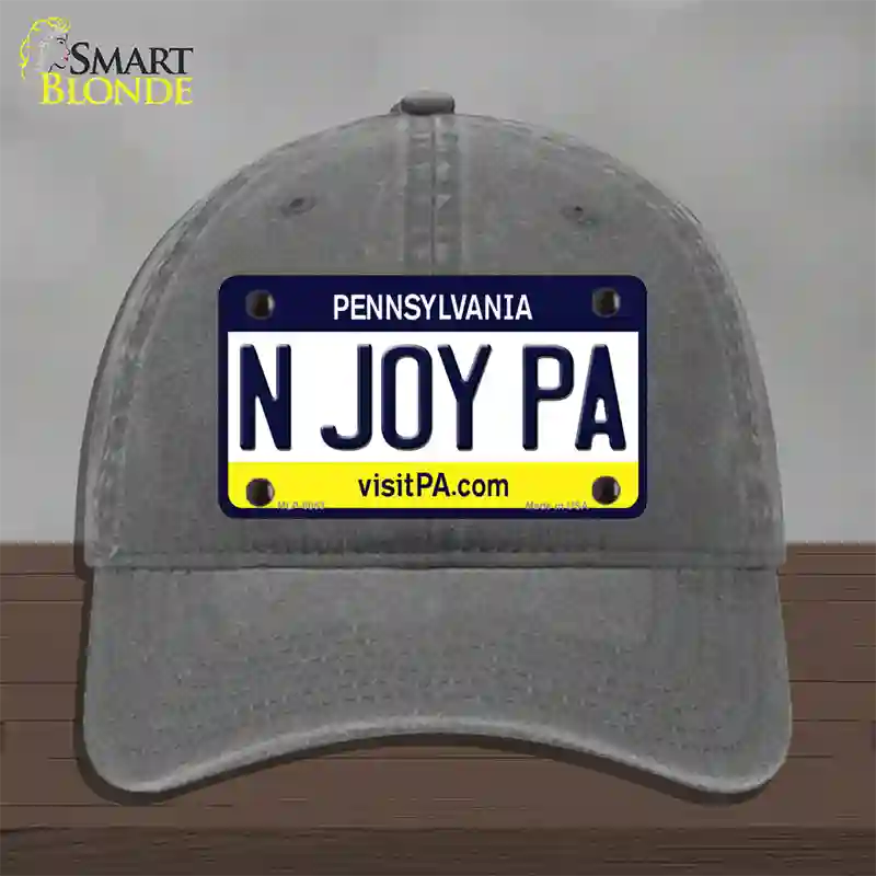 N Joy Pennsylvania State Novelty License Plate Hat Unconstructed Cotton / Charcoal