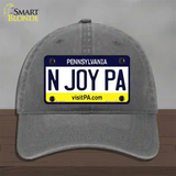 N Joy Pennsylvania State Novelty License Plate Hat Unconstructed Cotton / Charcoal