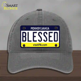 Blessed Pennsylvania State Novelty License Plate Hat Unconstructed Cotton / Charcoal