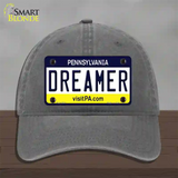 Dreamer Pennsylvania State Novelty License Plate Hat Unconstructed Cotton / Charcoal