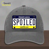 Spoiled Pennsylvania State Novelty License Plate Hat Unconstructed Cotton / Charcoal