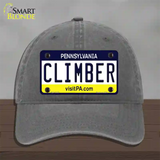 Climber Pennsylvania State Novelty License Plate Hat Unconstructed Cotton / Charcoal