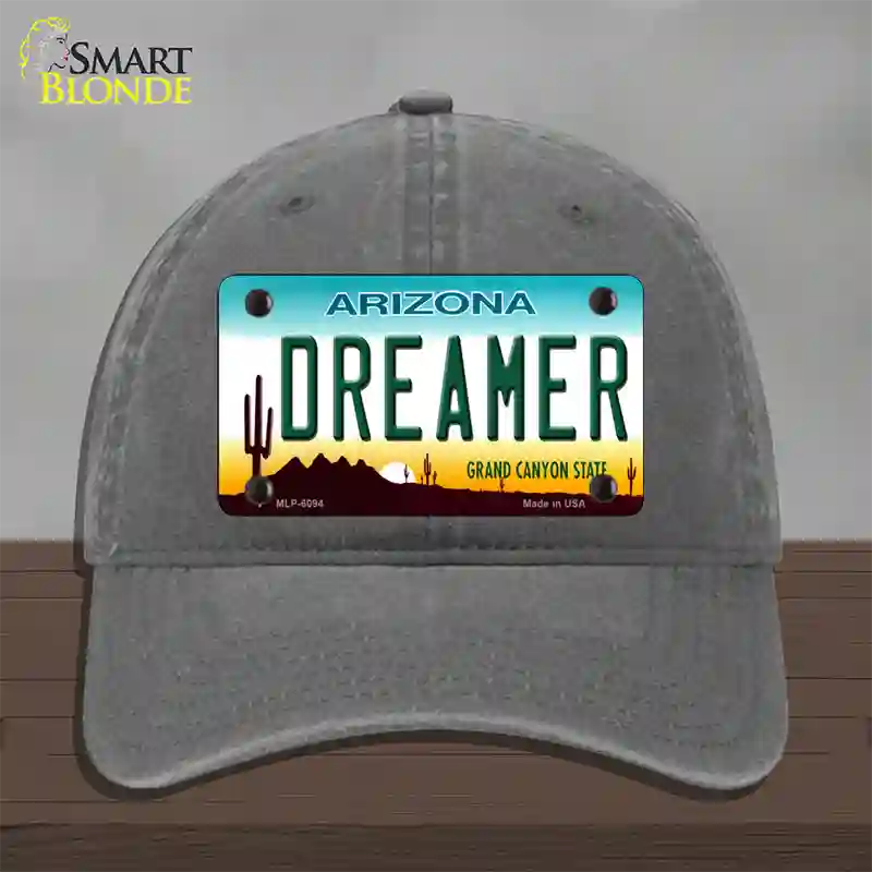 Arizona Dreamer Novelty License Plate Hat Unconstructed Cotton / Charcoal