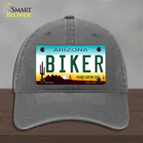 Arizona Biker Novelty License Plate Hat Unconstructed Cotton / Charcoal