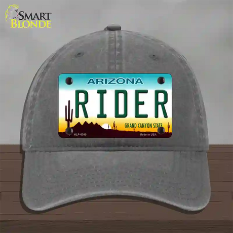 Arizona Rider Novelty License Plate Hat Unconstructed Cotton / Charcoal