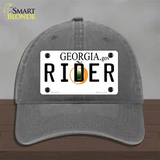 Rider Georgia Novelty License Plate Hat Unconstructed Cotton / Charcoal
