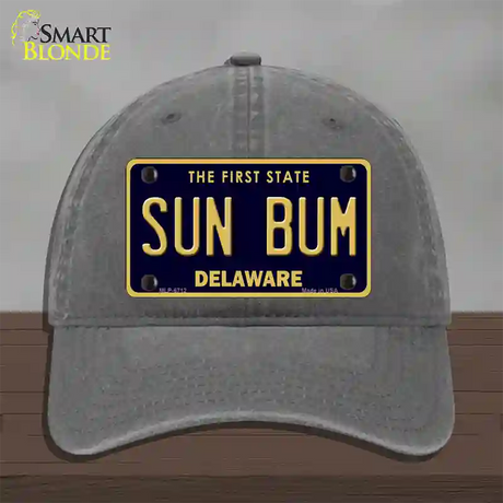 Sun Bum Delaware Novelty License Plate Hat Unconstructed Cotton / Charcoal