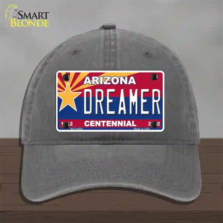 Arizona Centennial Dreamer Novelty License Plate Hat Unconstructed Cotton / Charcoal