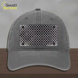 Black White Quatrefoil Oil Rubbed Novelty License Plate Hat Unconstructed Cotton / Charcoal