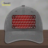 Red White Anchor Oil Rubbed Novelty License Plate Hat Unconstructed Cotton / Charcoal