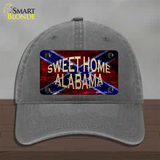 Sweet Home Alabama Novelty License Plate Hat Unconstructed Cotton / Charcoal