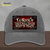 Rest In Peace Novelty License Plate Hat Unconstructed Cotton / Charcoal