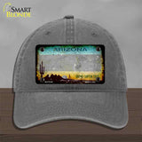 Arizona Gray Rusty Novelty License Plate Hat HAT-MLP-8169