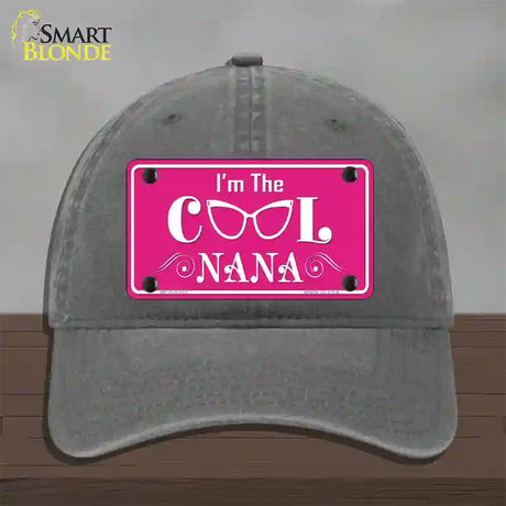 Im The Cool Nana Novelty License Plate Hat Unconstructed Cotton / Charcoal
