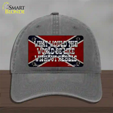 What Would The World Novelty License Plate Hat Unconstructed Cotton / Charcoal