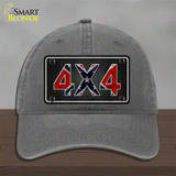4x4 Confederate Novelty License Plate Hat Unconstructed Cotton / Charcoal
