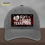 This Girl Loves Texas A&M Novelty License Plate Hat Unconstructed Cotton / Charcoal