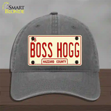 Boss Hogg Hazzard County Novelty License Plate Hat Unconstructed Cotton / Charcoal